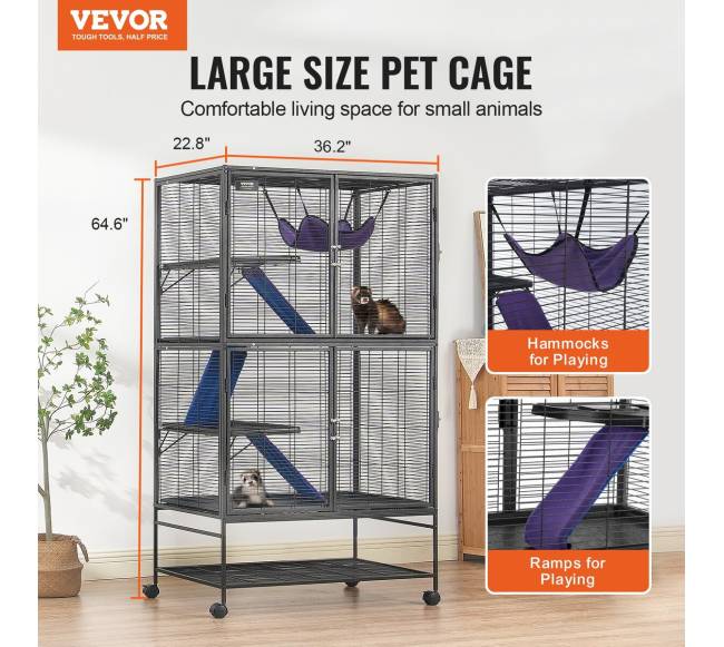 Metalinė keturių aukštų narvas su rampomis1