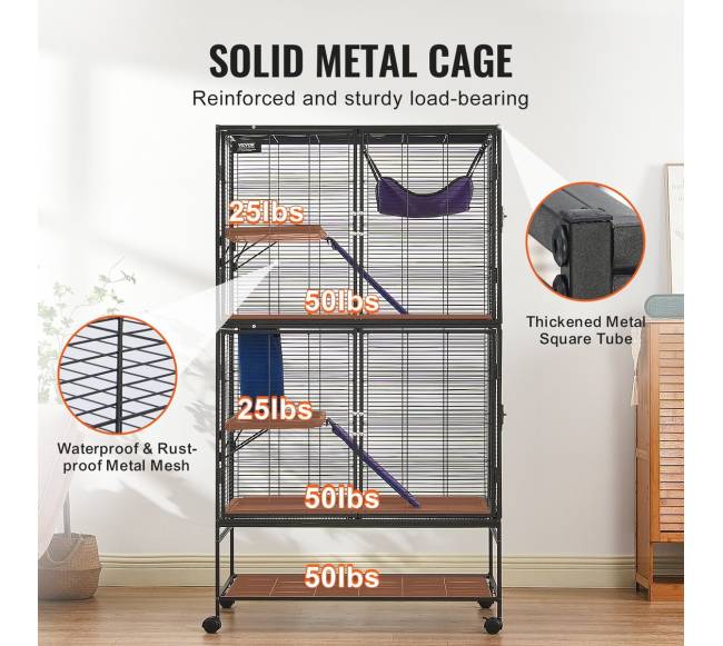 Metalinė keturių aukštų narvas su rampomis3