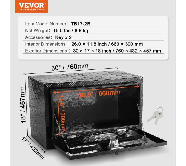 Aliumininė automobilio įrankių dėžė po dugnu6