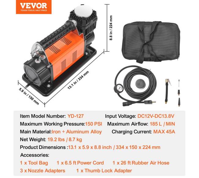 Nešiojamas oro kompresorius 7.06 CFM 150 PSI6
