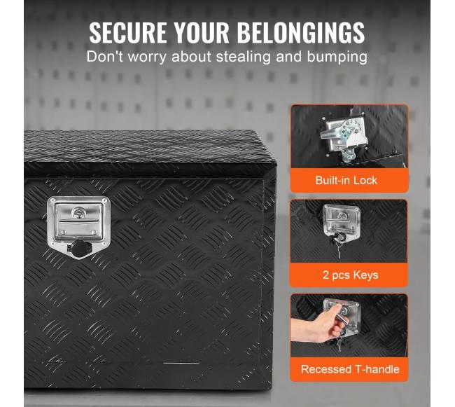 Aliumininė sunkvežimio įrankių dėžė po važiuokle5