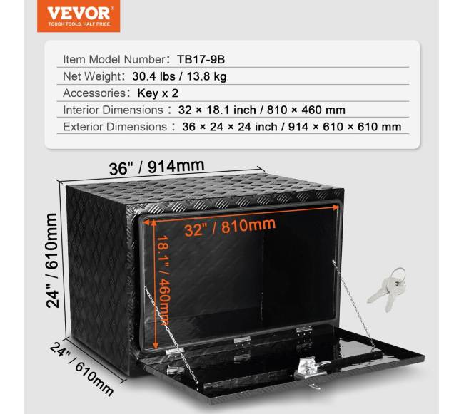 Aliumininė sunkvežimio įrankių dėžė po važiuokle6