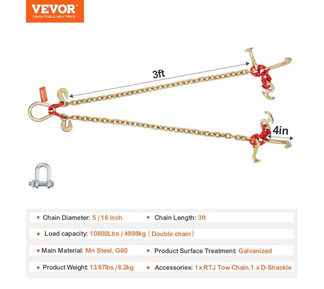 G80 vilkimo grandinė su kabliais6
