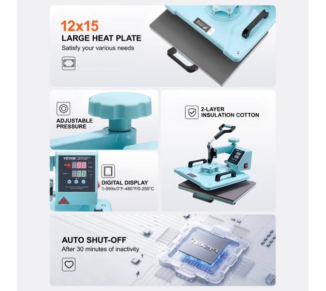 Šilumos spaudos aparatas 12x15 cm su 30 oz presu5