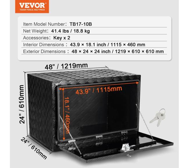 Po sunkvežimiu montuojama aliuminio įrankių dėžė6