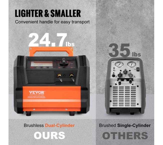 Šaldytuvo dujų surinkimo mašina 1 AG dviejų cilindrų5