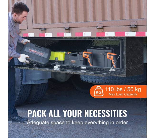 Aliumininė sunkvežimio įrankių dėžė 152x43x46 cm2