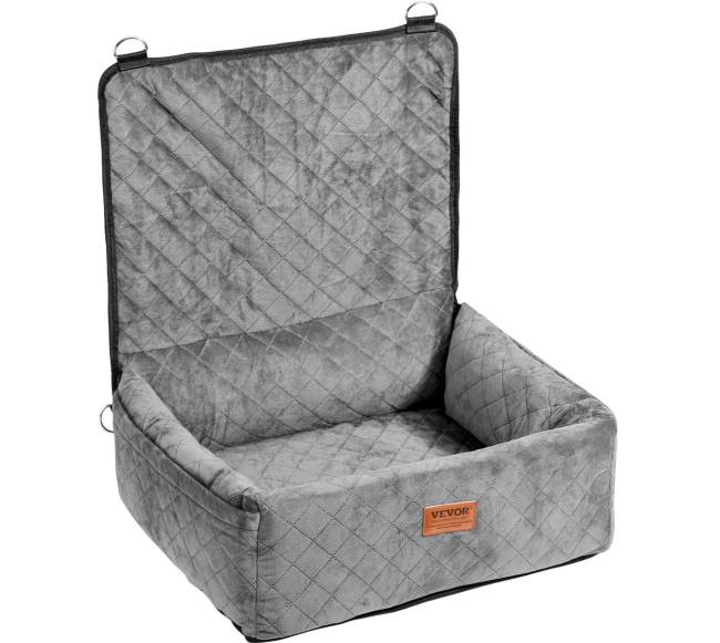 Šuns automobilio kėdutė mažiems ir vidutiniams šunims pilka0