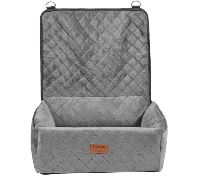 Šuns automobilio kėdutė mažiems ir vidutiniams šunims pilka10