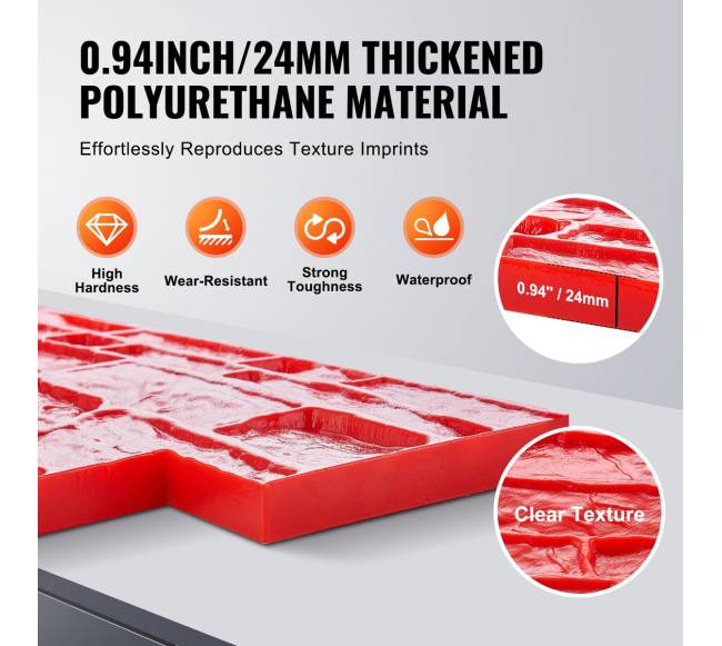 Betono tekstūrinė forma 74 x 33 cm3