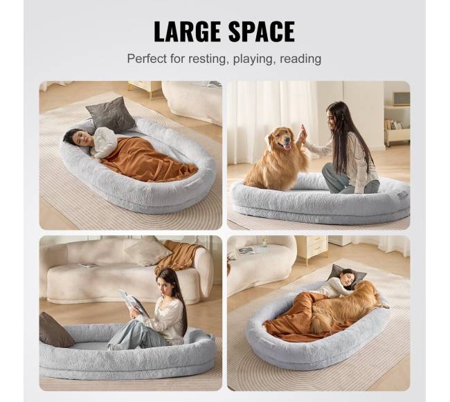 Didelė miegama vieta žmonėms su kailiu5