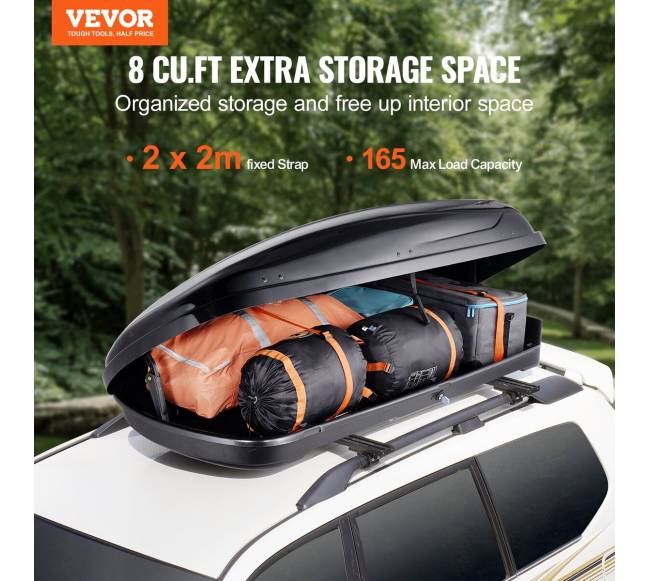 Stogo bagažinė 8 kubinių pėdų talpa automobiliams1