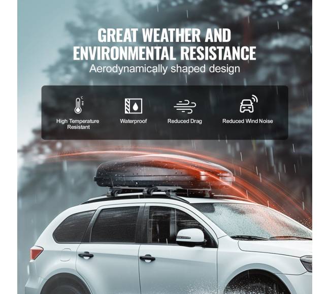 Stogo bagažinė 8 kubinių pėdų talpa automobiliams5