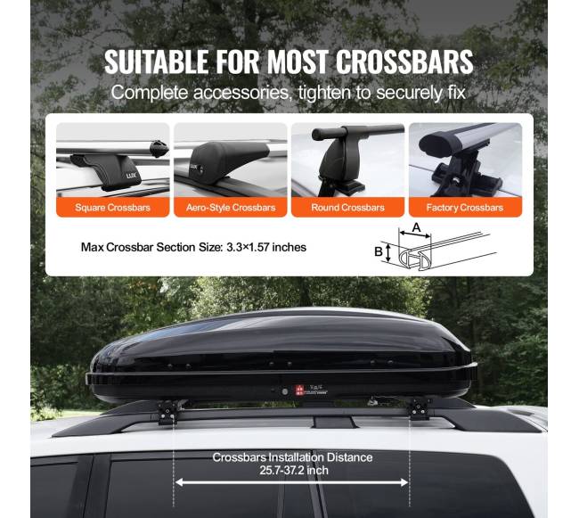 Stogo bagažinė 14 kub. pėdų automobiliams2