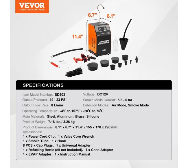 Automobilinis dūmų tikrintuvo nuotėkio detektorius6