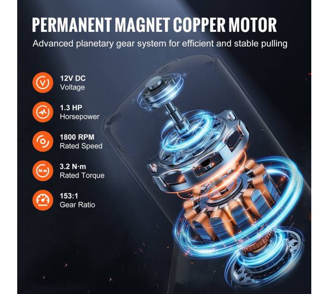 Elektrinė gervė ATV UTV 1361 kg plieninė2
