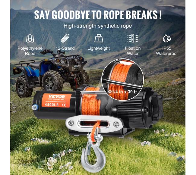 Elektrinis gervė ATV UTV 2041 kg lynas3