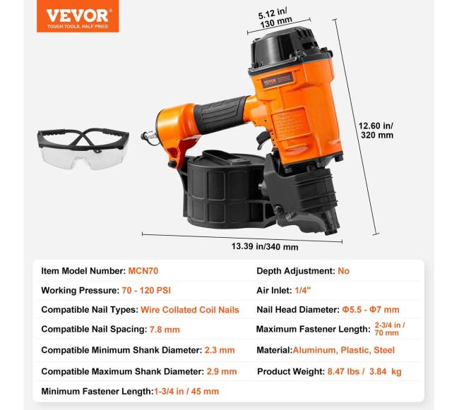 Pneumatinis vinių pistoletas MCN706