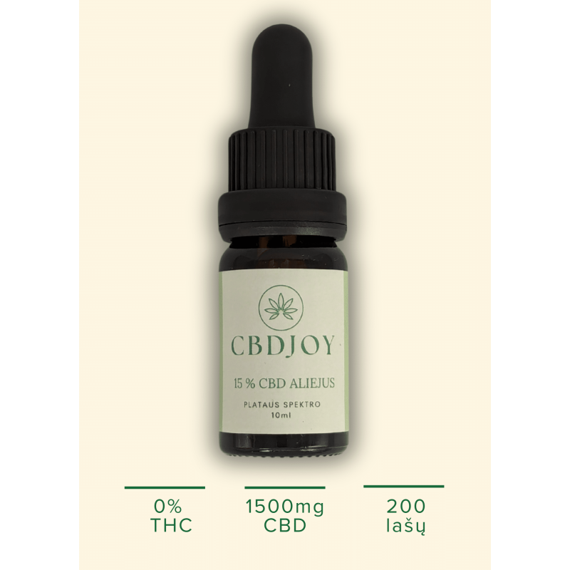 15% (1500mg CBD) CBD aliejus

Galiojimo laikas: 12 mėnesių nuo buteliuko atidarymo.

Pagaminta Eu0