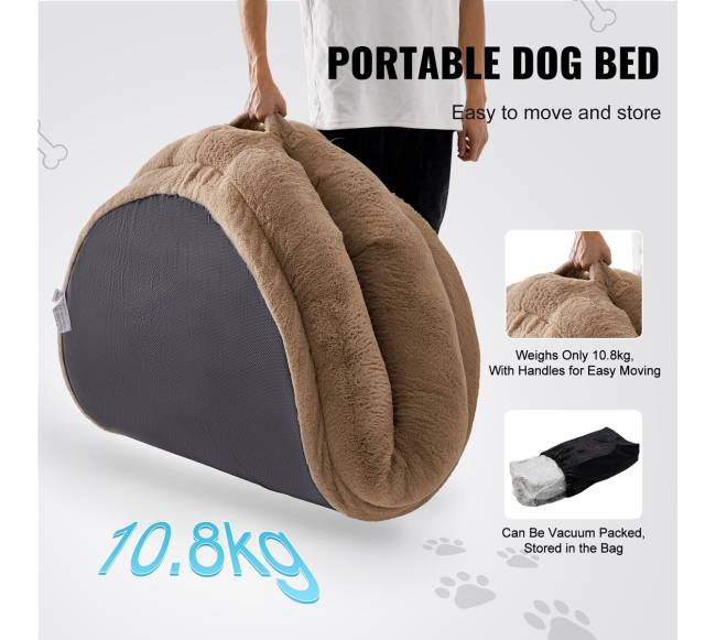 Žmonių dydžio lova šunims su dirbtiniu triušio kailiu3