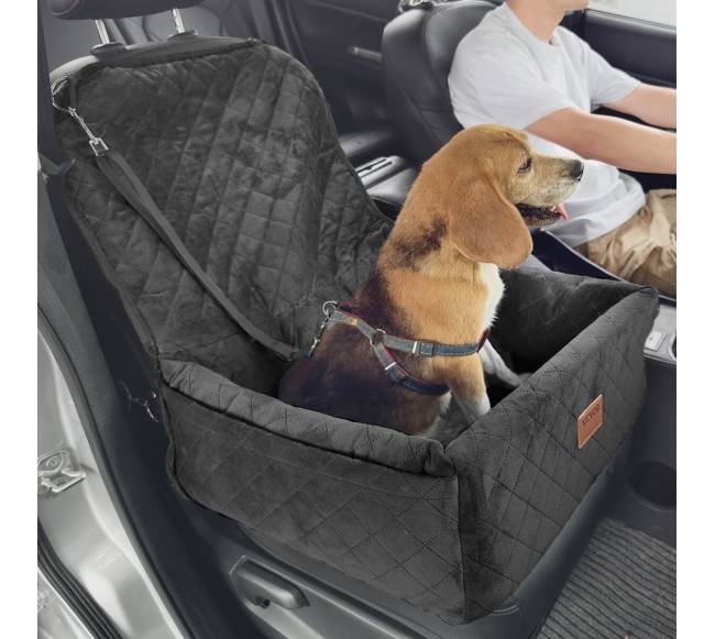 Šuns kėdutė automobiliui iki 18 kg juoda7