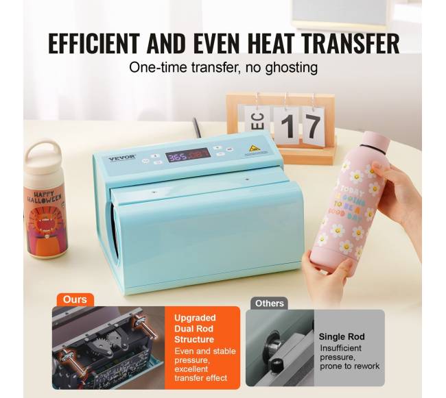 Automatinė puodelių kaitinimo preso mašina 11-30oz mėlyna3