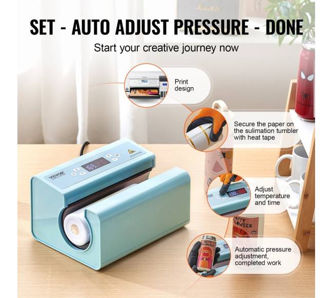 Automatinė puodelių kaitinimo preso mašina 11-30oz mėlyna4