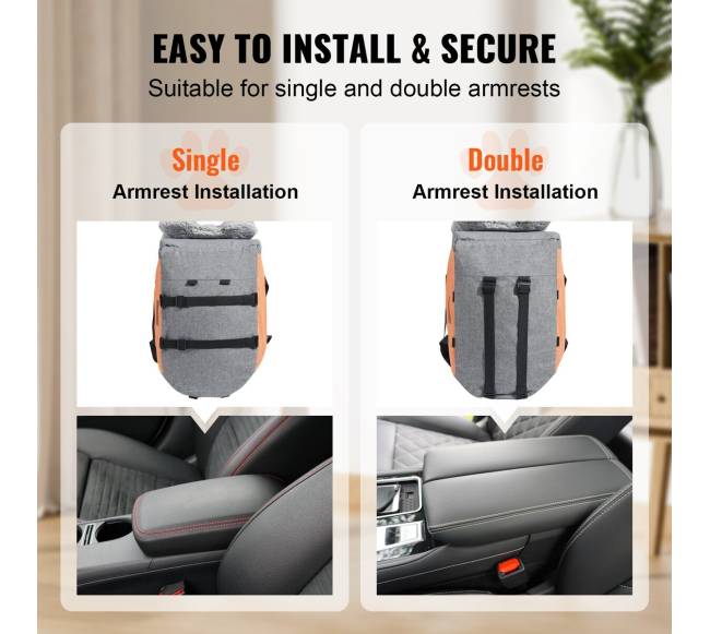 Šuns sėdynė automobilio konsolės montavimui3