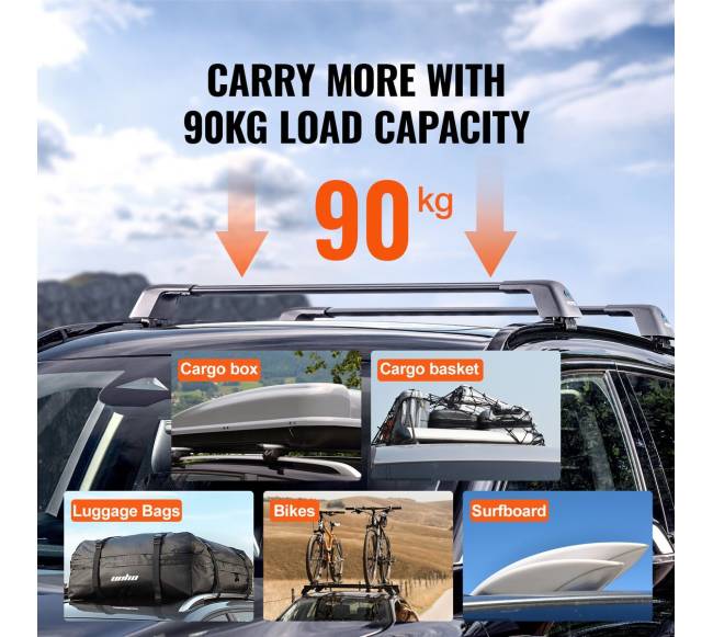 Universalus stogo bagažinės skersinis 122 cm5