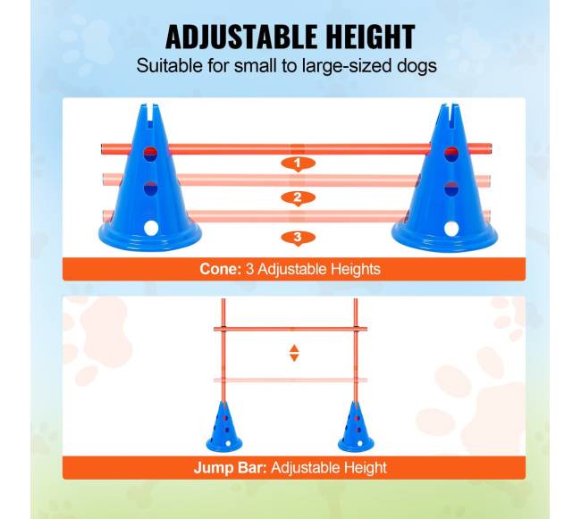 Šunų įgūdžių lavinimo kūgių rinkinys3