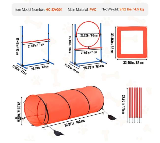 Šunų vikrumo treniruoklių rinkinys 5 vnt.6