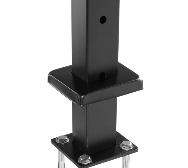 juodas horizontalių skylių turėklų stulpas 106cm0