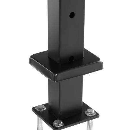juodas horizontalių skylių turėklų stulpas 106cm0