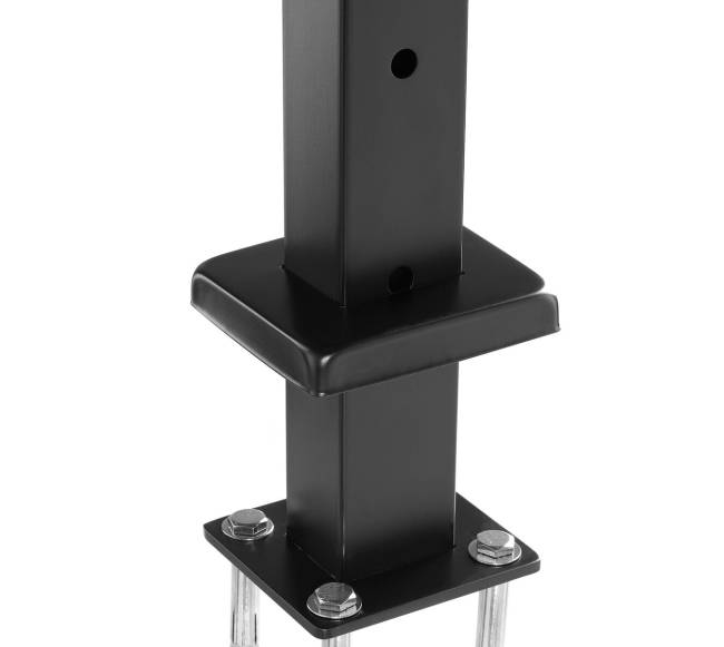 juodas horizontalių skylių turėklų stulpas 106cm8