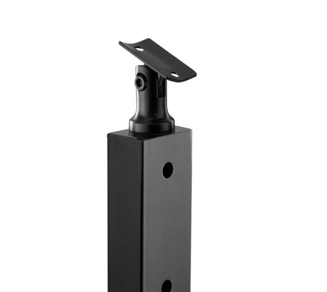 juodas horizontalių skylių turėklų stulpas 106cm9