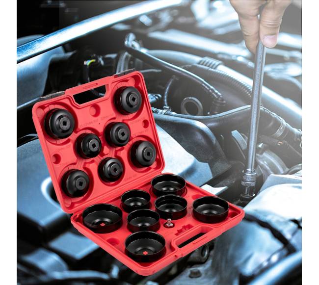 Alyvos filtro galvos raktas 15 dalių rinkinys7