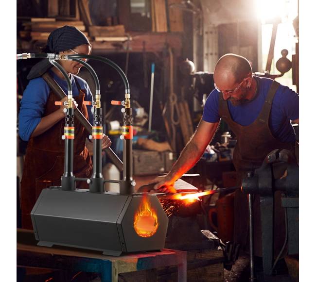 Nešiojama propano krosnis su 3 degikliais iki 1427C7