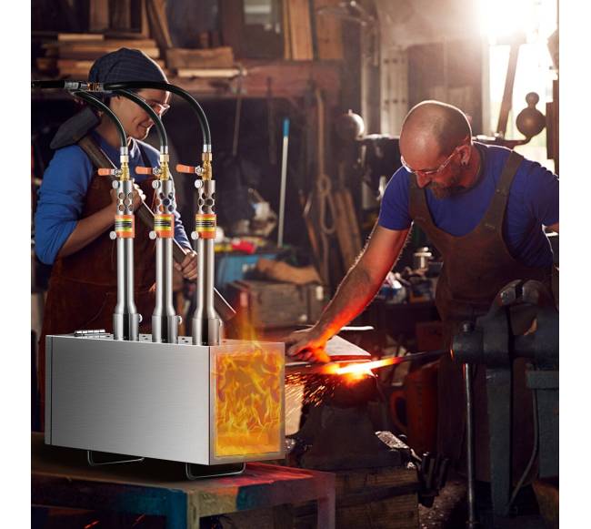 Nešiojama propano kalvė su 3 degikliais7