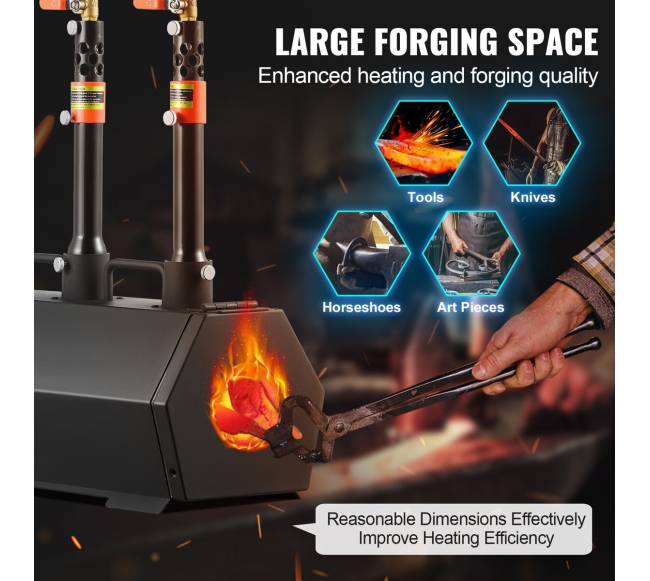 Nešiojama propano kalvė su 3 degikliais2