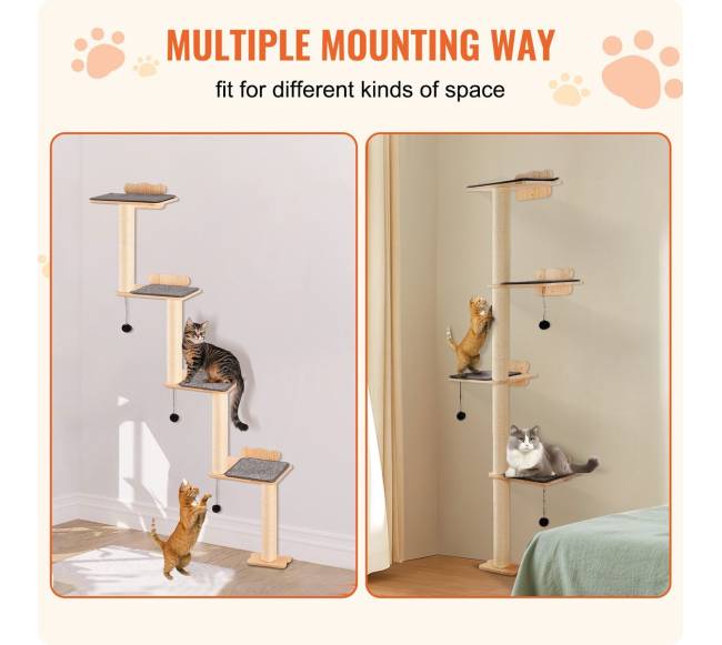 Sieninis kačių laipiojimo medis su platforma5