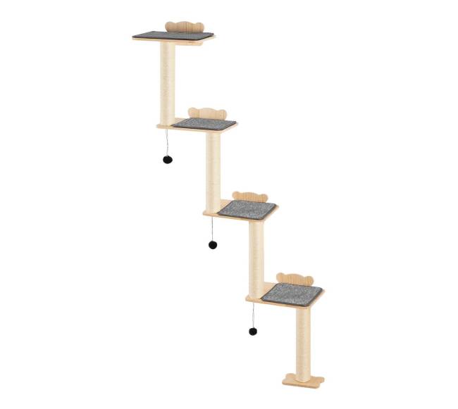 Sieninis kačių laipiojimo medis su platforma9
