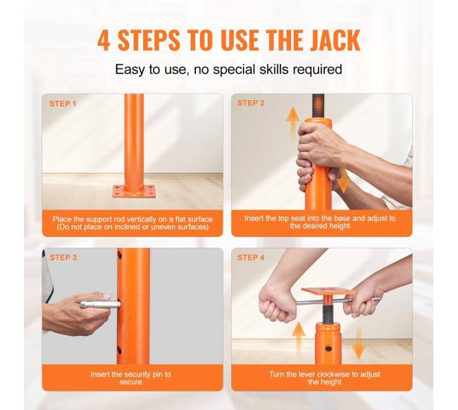 Reguliuojamas grindų domkratas 134–236 cm5