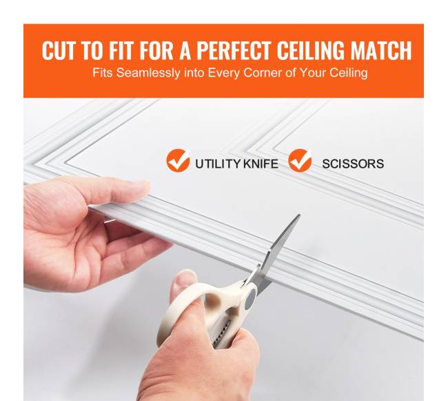 12 vnt. PVC lubų plokštės 61x61 cm5