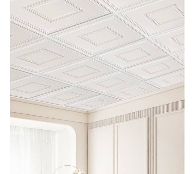 12 vnt. PVC lubų plokštės 61x61 cm7