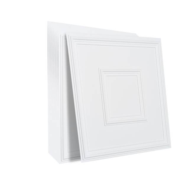 12 vnt. PVC lubų plokštės 61x61 cm9