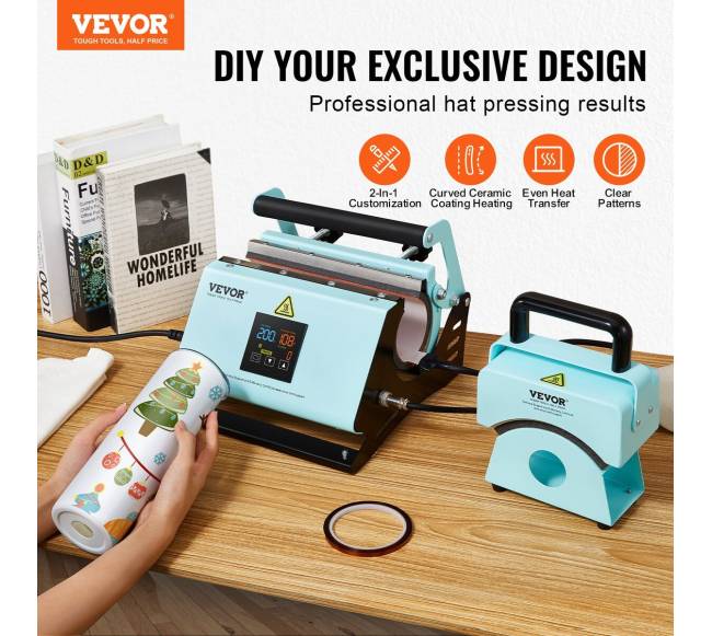 2-in-1 kepurių ir puodelių termopresas1