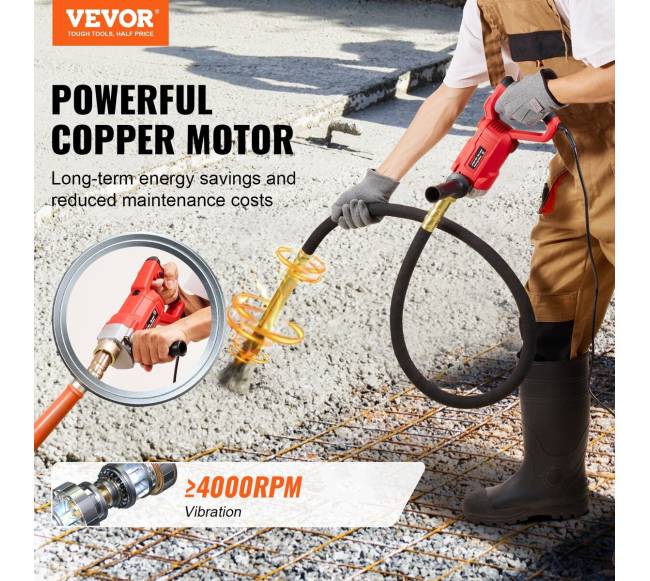 Rankinė elektrinė betono vibruoklė 960W 2m velenas1