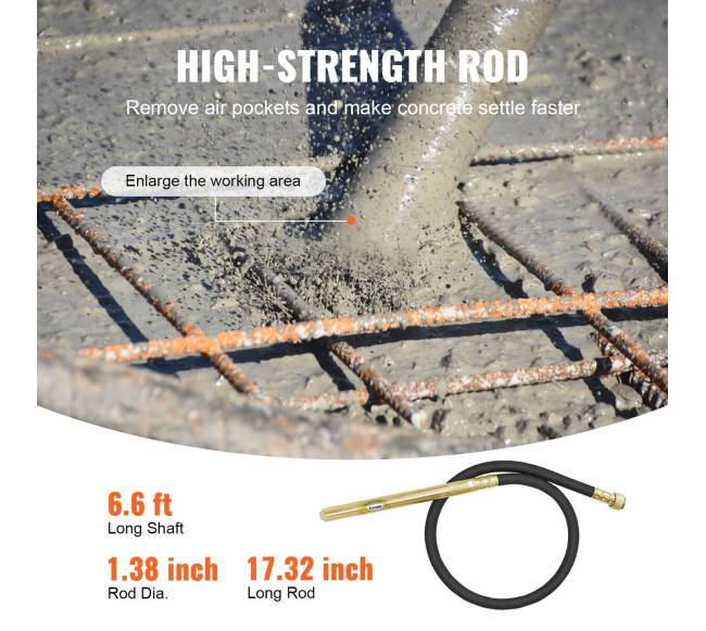 Rankinė elektrinė betono vibruoklė 960W 2m velenas2