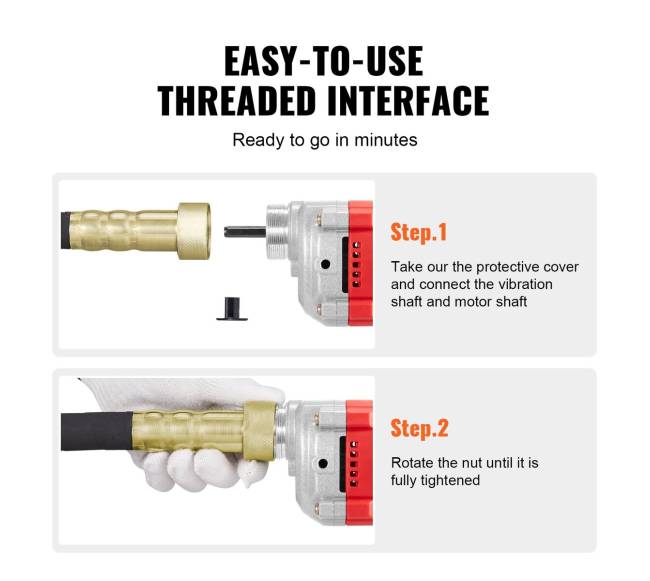 Rankinė elektrinė betono vibruoklė 960W 2m velenas4