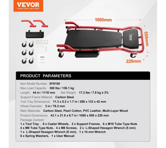 Mechaniko garažo vežimėlis 1118 mm6